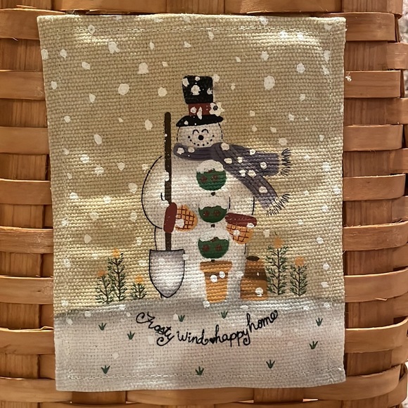 Set of 2 Snowmen Wicker Basket “Frosty Wind Happy Home” - Picture 4 of 12